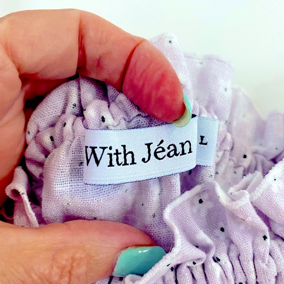 WITH JEAN SET top and skirt linen size L - Picture 4 of 5